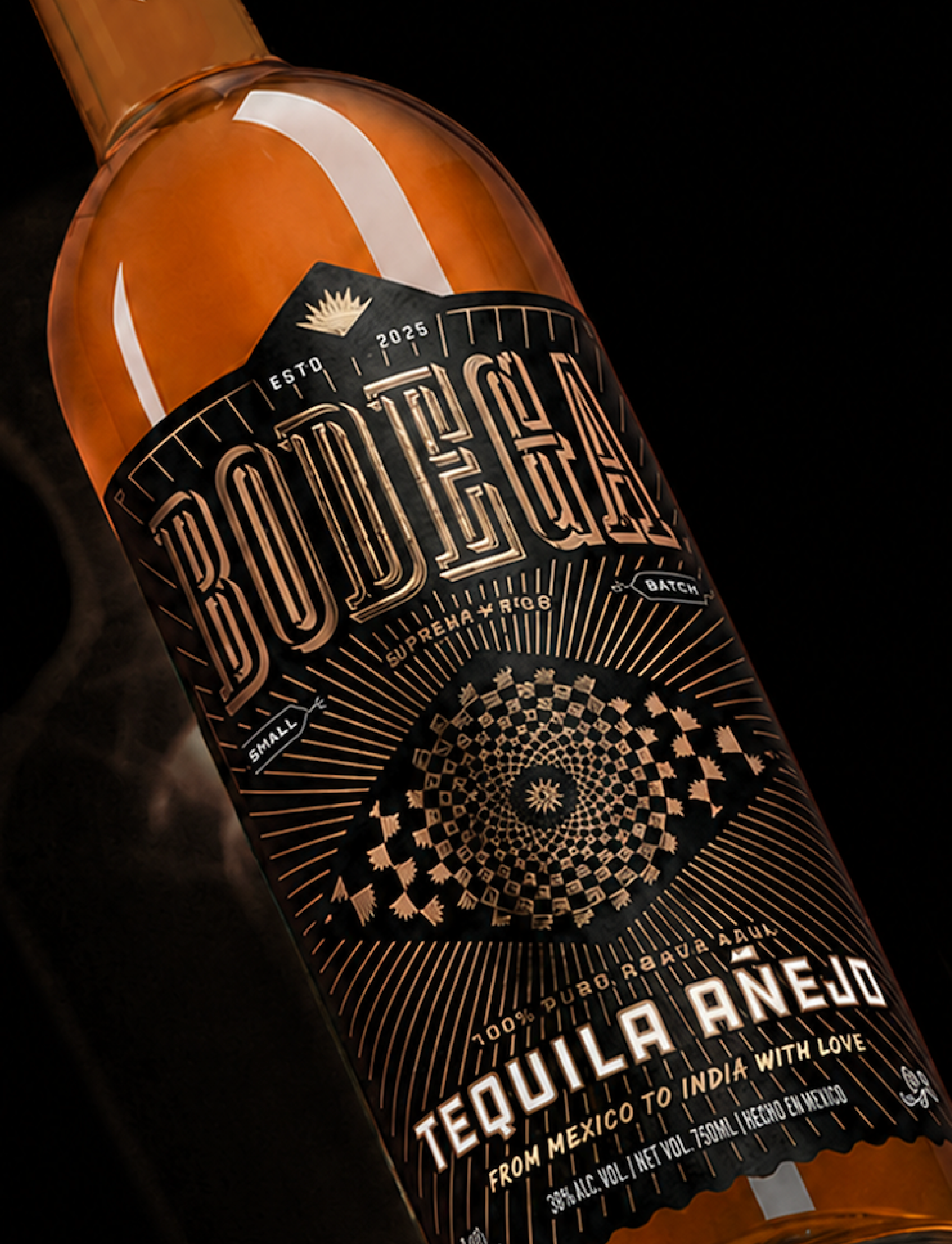Bodega Tequila Añejo bottle
